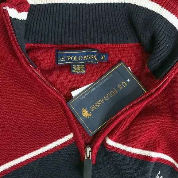 SOLD US Polo Assn. Men's Size XL Sweater Half Zip NWT - Picture 7 of 8